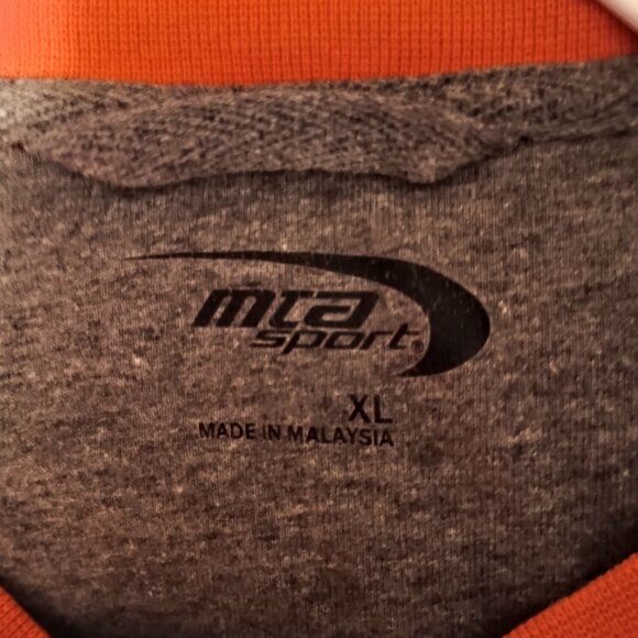 MTA Sport Mens Orange Sweatshirt, XL, New - Picture 3 of 3